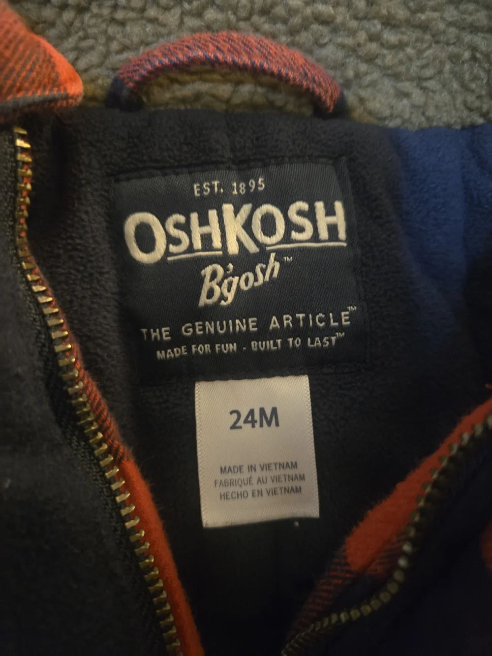 OshKosh Bgosh warm buffalo